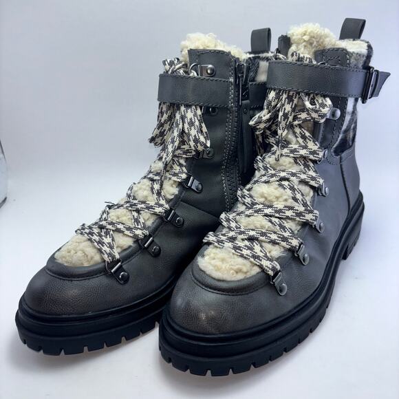 CIRCUS by SAM EDELMAN Gretchen Faux Shearling Hiker Boots Womens Size 9M - Picture 12 of 12